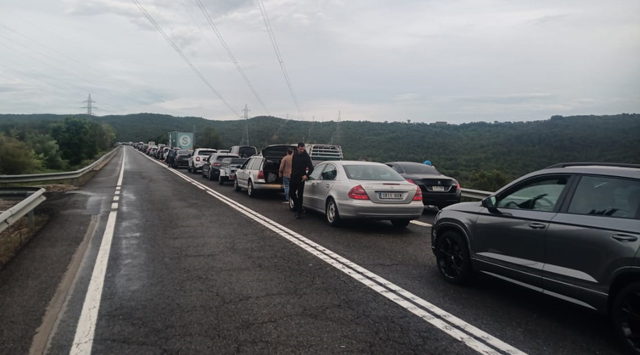 Carretera C-14 tallada en els dos sentits de la marxa (Fòrum.ad)