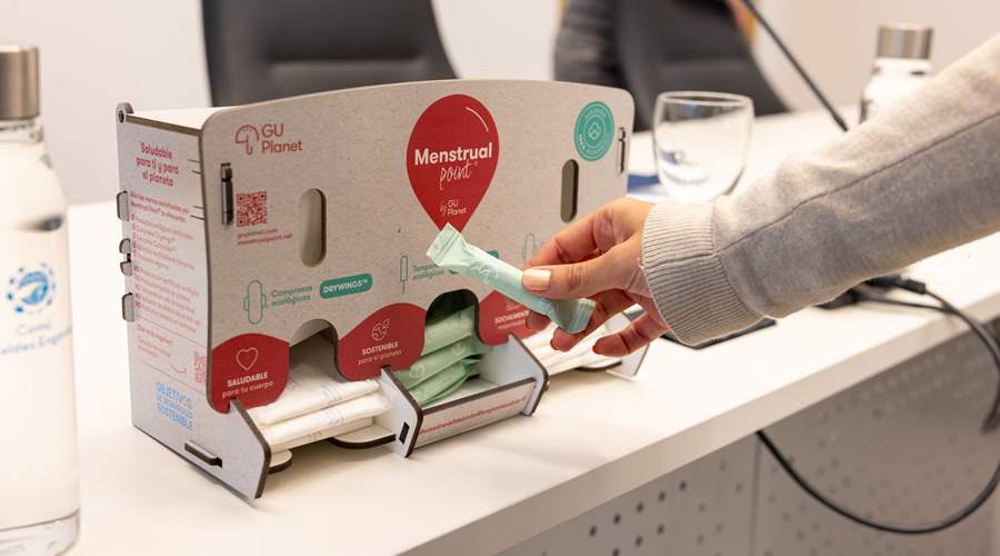 Un dispensador de productes menstruals a Escaldes (comuee)