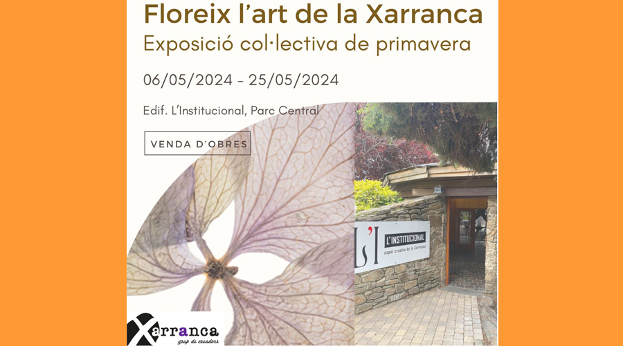 Cartell de l'exposició col·lectiva a L'Institucional (La Xarranca)