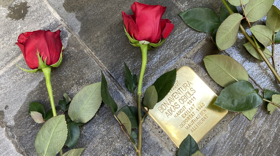 Llamborda en record de Bonaventura Aixàs, a la Seu, qui va ser deportat a Mauthausen (Aj. la Seu)