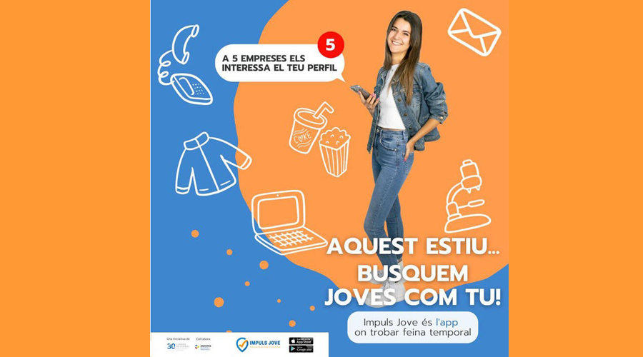 Un dels cartells que anuncien el programa Impuls Jove