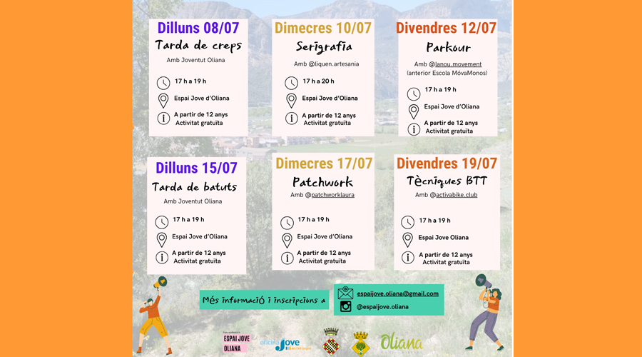 Programa de l'Estiu Jove Oliana (CCAU)