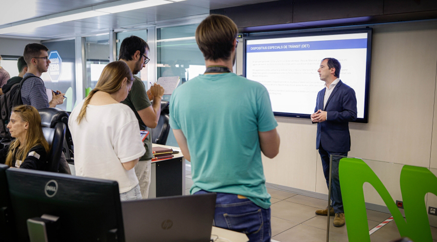 Carles Miquel explicant els detalls de la campanya de Mobilitat (SFGA)