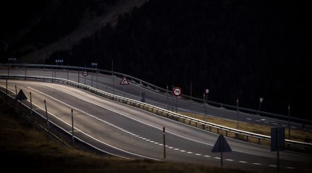 Una de les carreteres de la xarxa viària andorrana