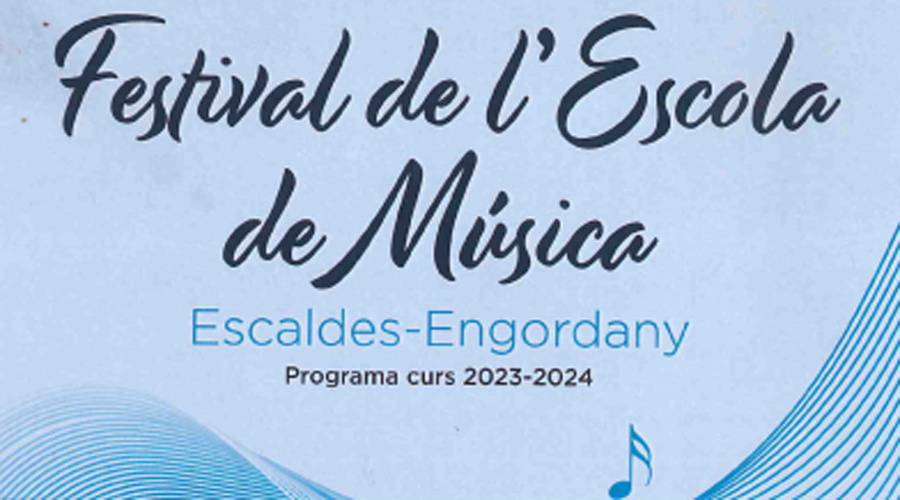 Cartell del Festival de l'Escola de Música del Comú d'Escaldes-Engordany