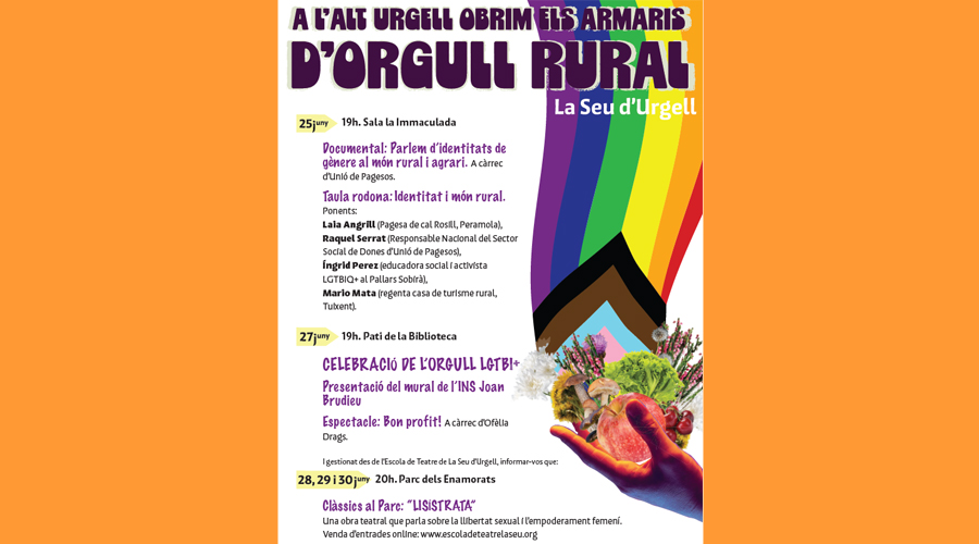Cartell del Dia Internacional de l'Orgull LGTBI+ a l'Alt Urgell