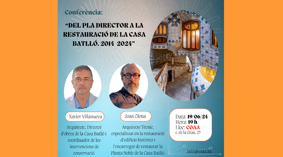 Cartell de la conferència d'aquest dimecres (COAA)