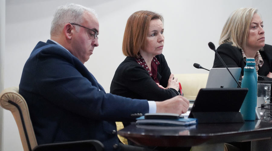 Josep Lluís Agudo i al seu costat Marta Pujol