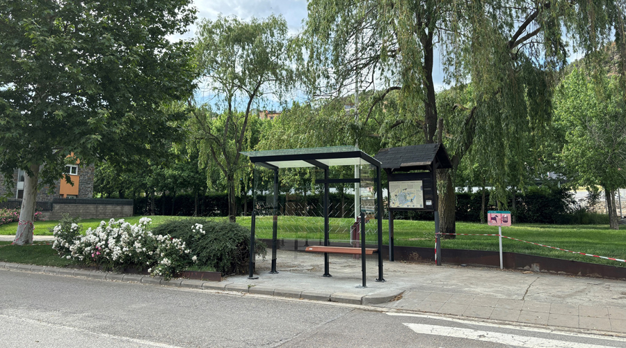 Una de les marquesines instal·lades a la zona del futur supermercat Aldi, a la Seu (RàdioSeu)