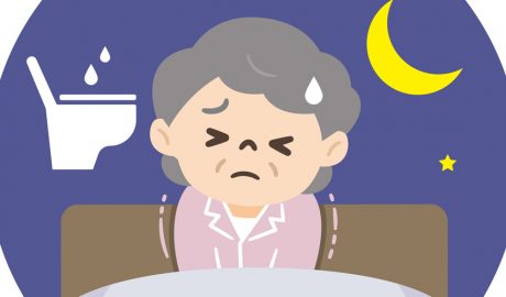 Dibuix que simula una persona amb ganes d'orinar a la nit estant al llit