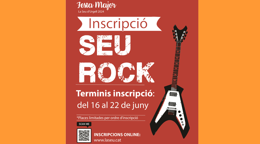 Cartell del Seu Rock 2024 (Aj. la Seu)