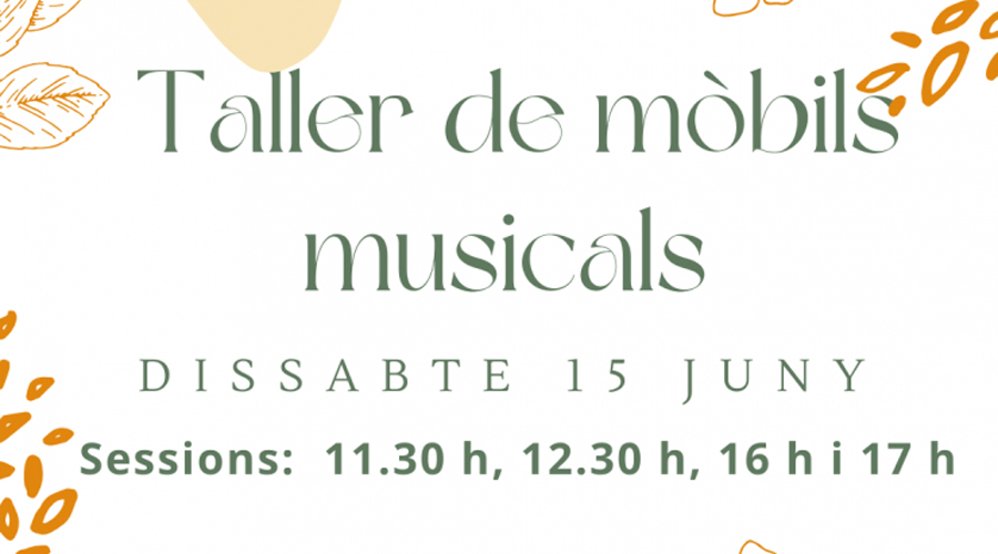 Cartell anunciador del taller de mòbils musicals