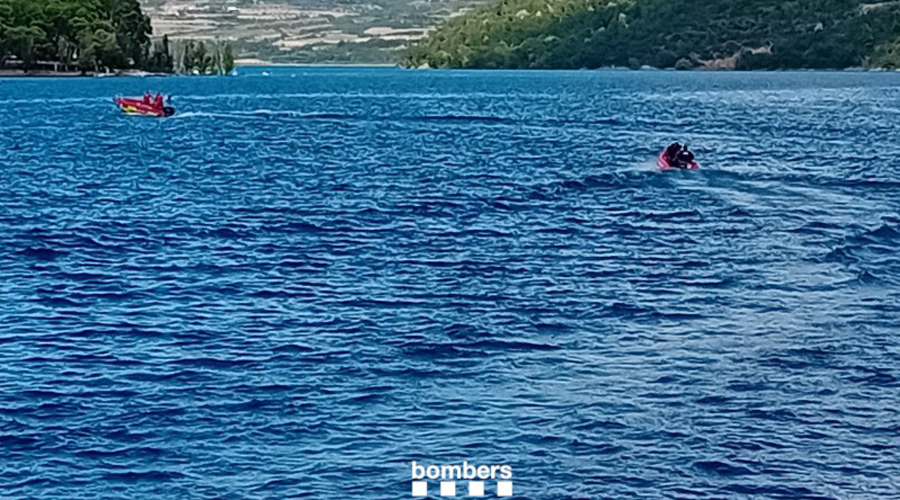 Els Bombers de la Generalitat segueixen cercant al jove desaparegut a la presa de Talarn (Bombers.cat)