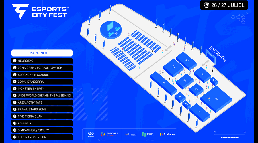 Distribució dels espais a l'eSports City Fest Andorra (Andorra Business)