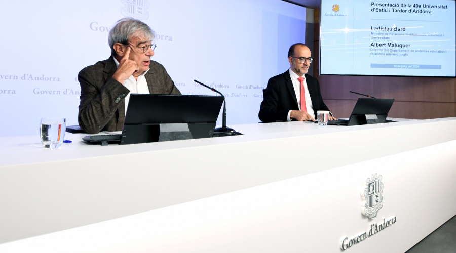 El ministre Ladislau Baró ha presentat la 40a Universitat d’Estiu i Tardor d’Andorra (SFGA)