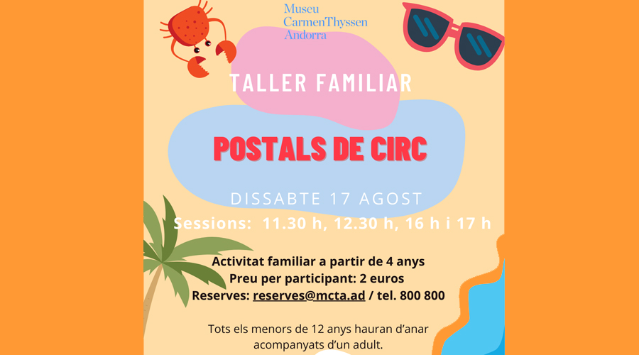 Cartell anunciant el taller familiar al museu