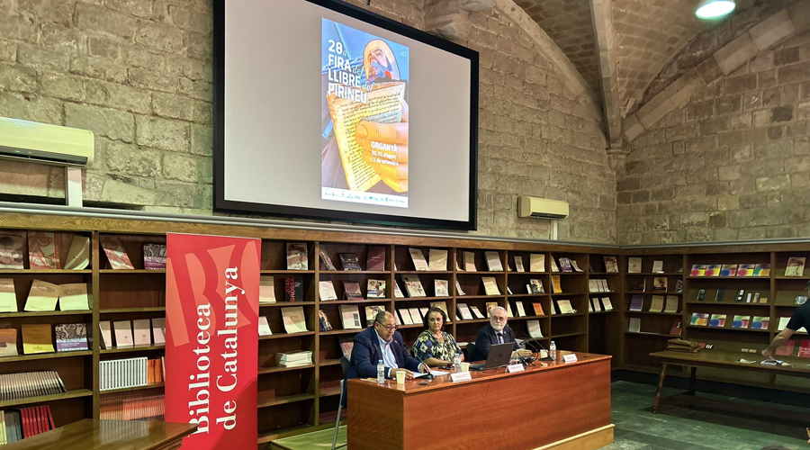 Presentació, a la Biblioteca Nacional de Catalunya, de la 28a Fira del Llibre del Pirineu (Foto: Aj. Organyà)