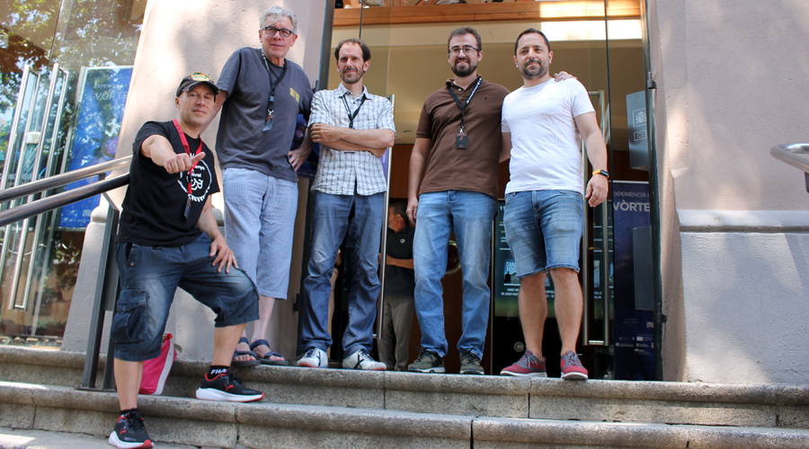 Inauguració del Cerdanya Film Festival, amb Conrad Son, Lluís Soler, Josep Padró, Albert Naudín i Jordi Forcada (Foto: CFF)