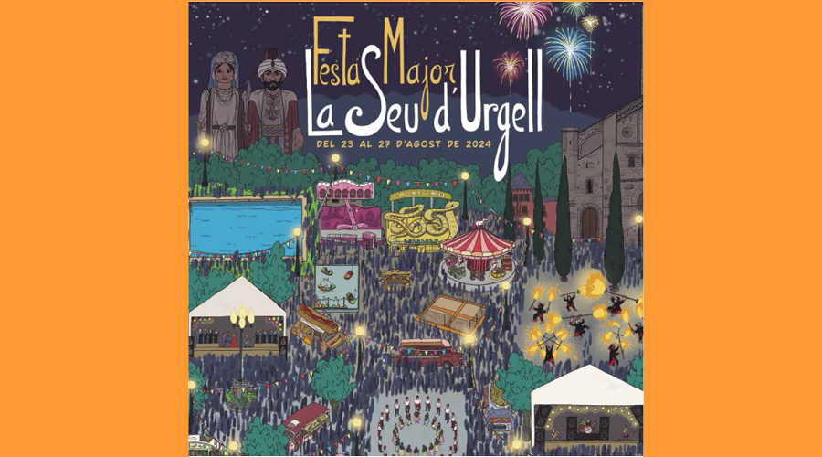Coberta del llibret del programa de la Festa Major de la Seu (Aj. la Seu)