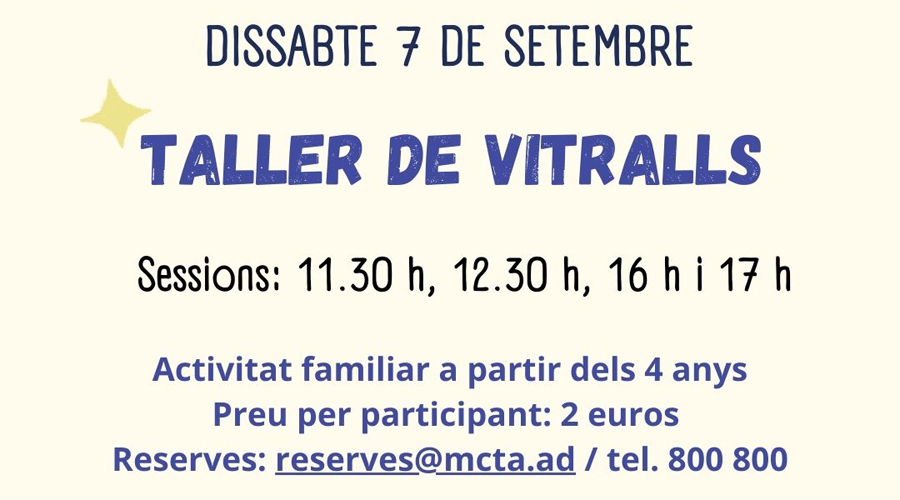 Cartell anunciant la propera activitat organitzada al museu (MCTA)