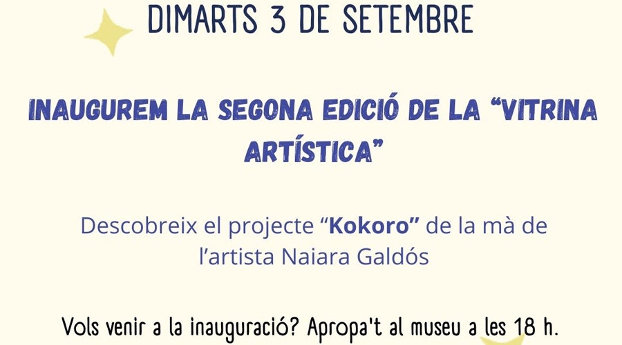 Cartell anunciant la 2a edició de la Vitrina Artística (MCTA)