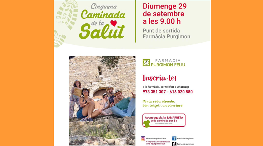 Cartell de la 5a edició de la Caminada de la Salut