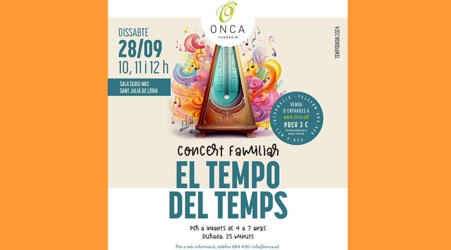 Cartell anunciador de l'espectacle "El tempo dels temps" (Fundació ONCA)