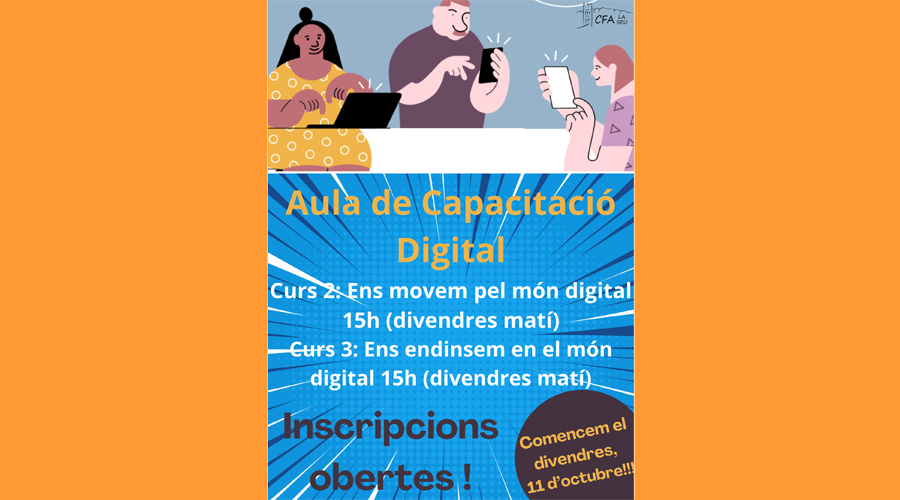 Cartell anunciant les inscripcions obertes (Aj. la Seu)