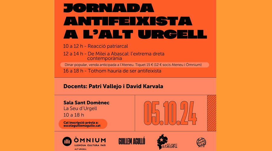 Cartell de la jornada antifeixista a la Seu