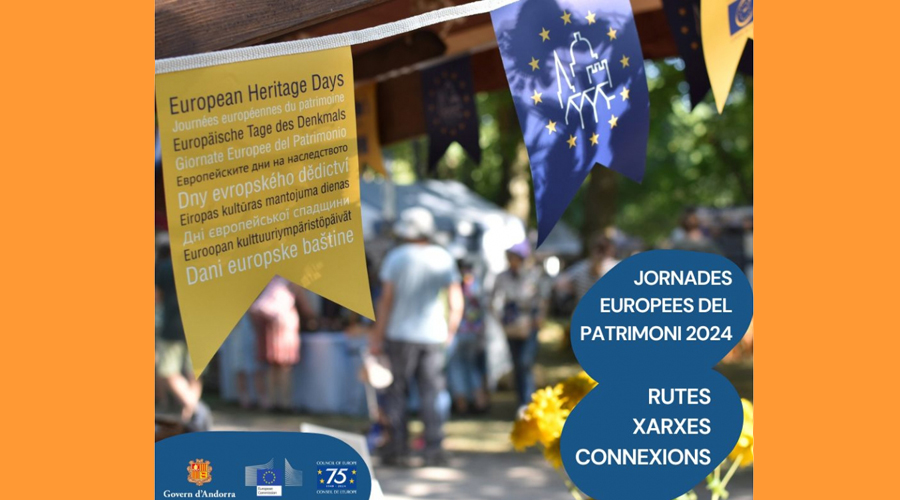 Cartell anunciant les Jornades Europees del Patrimoni a Andorra (SFGA)