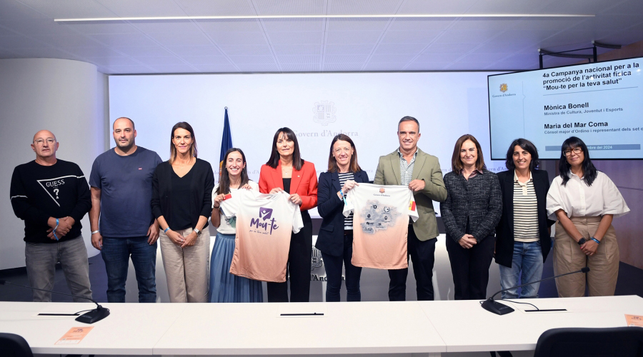 Imatge del dia de la presentació de la Campanya Nacional de promoció de l’activitat física (SFGA)