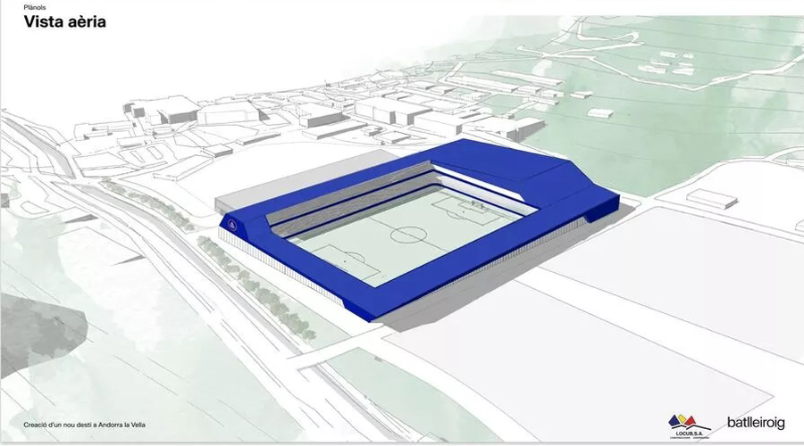 Render del que havia de ser l'estadi de l'FC Andorra (club)