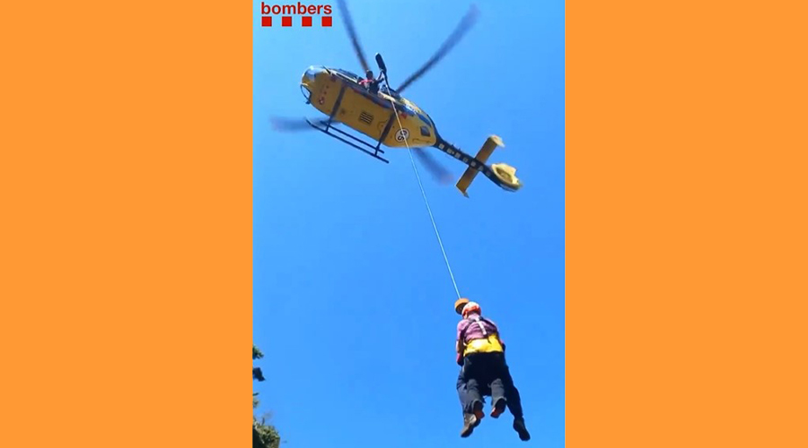 Rescat dels Bombers a Riu de Cerdanya (Imatge: Bombers de la Generalitat)