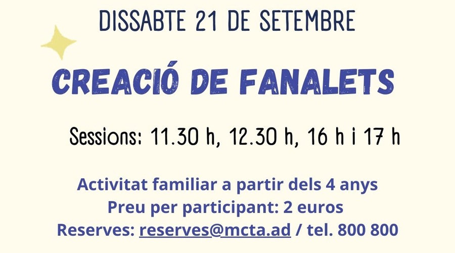 Cartell anunciant el taller familiar (MCTA)