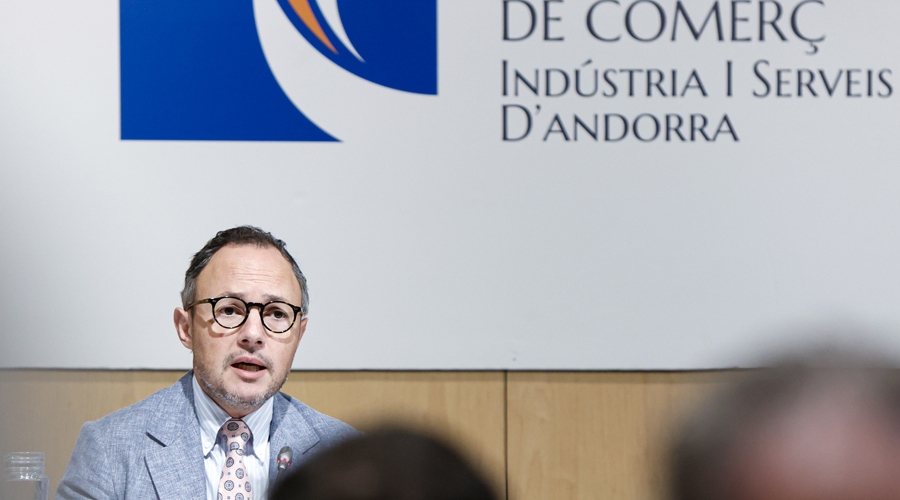 El cap de Govern intervenint a la seu de la Cambra de Comerç (SFGA)