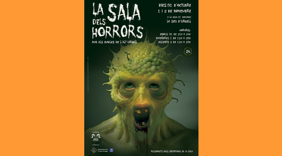 Cartell anunciant la sala dels horrors (Aj. la Seu)