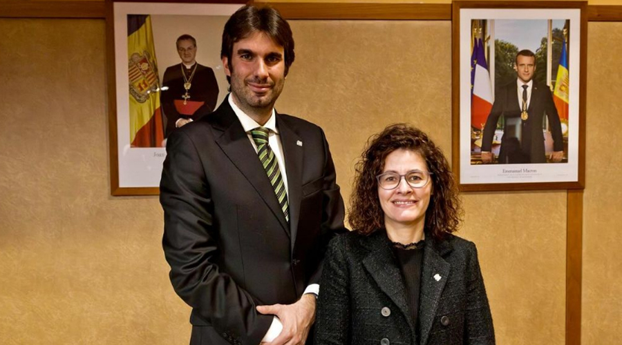 Els consellers de la minoria a la Massana Guillem Forné i Laura Bragança