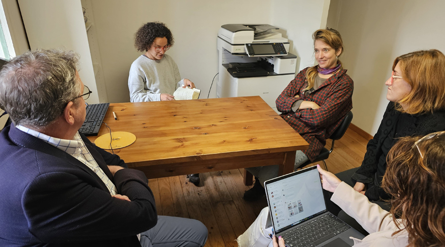 Joan Talarn en la seva visita a Bausen (Diputació de Lleida)