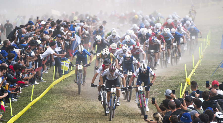 Imatge dels Campionats del Món UCI de BTT aquest estiu (Pal Arinsal)