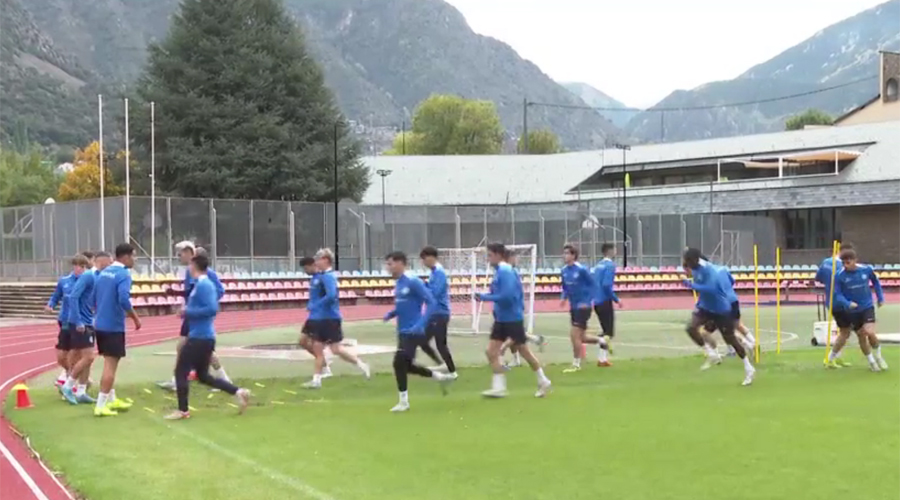 Entrenament de l'FC Andorra (AndorraDifusió)