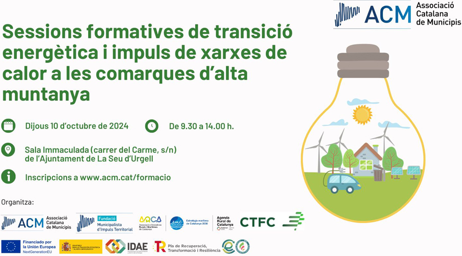 Cartell informant de les sessions formatives a la Seu (Aj. la Seu)