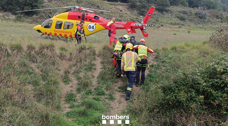 Rescat d'un boletaire a Gavarra (Foto: Bombers Generalitat)