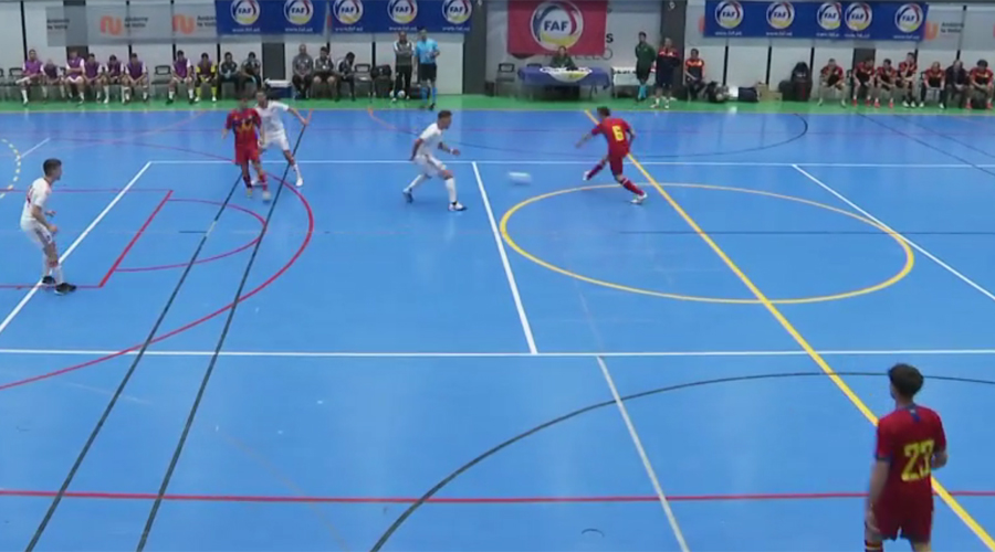 Imatge d'arxiu d'un partit de la selecció andorrana de futbol sala (AndorraDifusió)