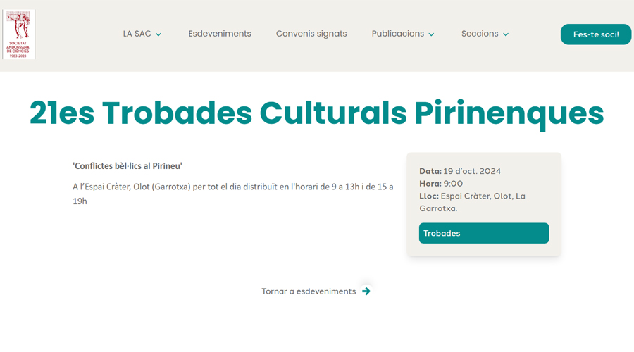 L'acte titulat "Conflictes bèl·lics al Pirineu" se celebrarà a Olot