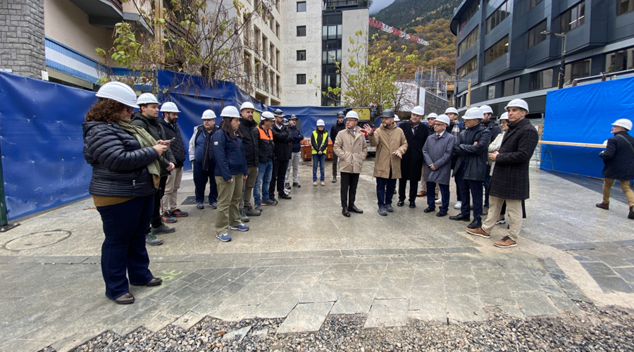 Visita a les obres de l'edifici NODE (Andorra Telecom)