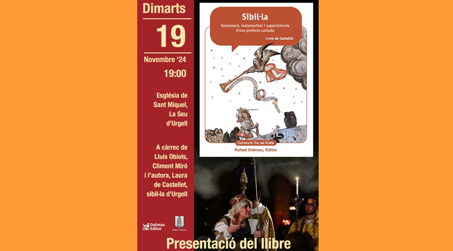 Cartell anunciant la presentació del llibre de Laura de Castellet a la Seu