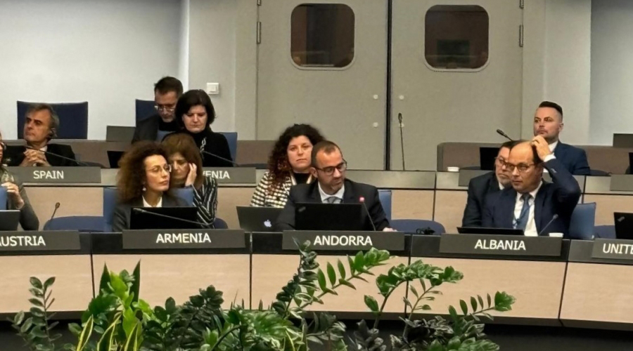 El representant permanent d’Andorra al Consell d’Europa, Andreu Jordi, al centre de la imatge (SFGA)