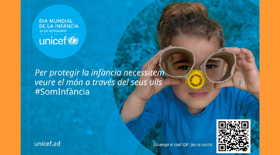 Cartell d'UNICEF recordant la celebració del Dia Mundial de la Infància (UNICEF Andorra)