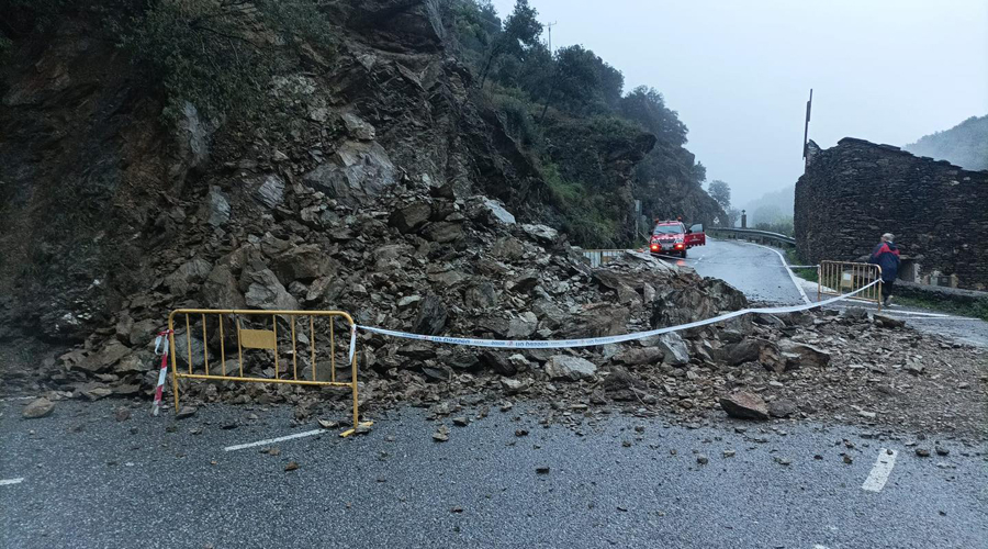 Esllavissada a Montferrer i Castellbò, el passat mes de setembre (Foto d'arxiu/Albert Arellano)