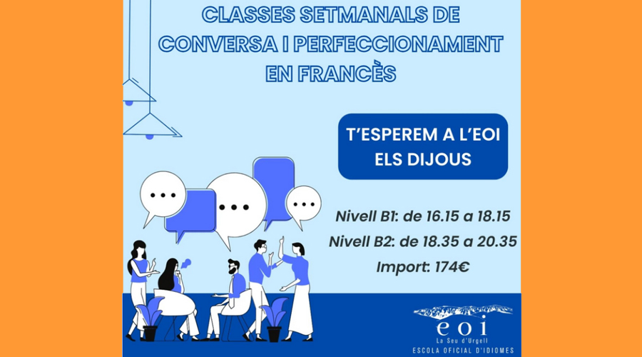 Sessions de conversa en francès a l'EOI de la Seu